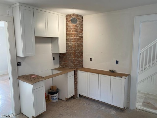 kitchen with white cabinetry