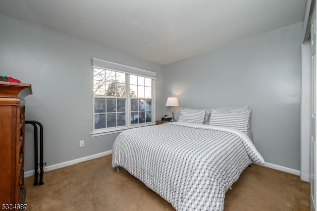 view of carpeted bedroom