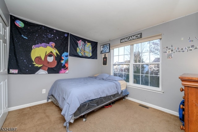 view of carpeted bedroom