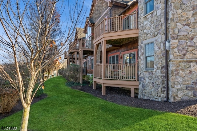 exterior space with a balcony