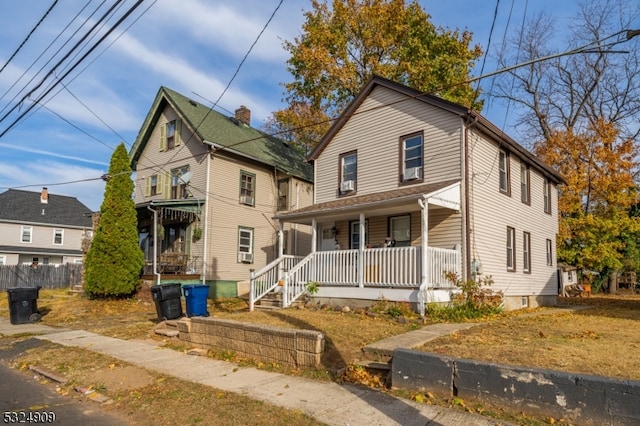 view of front of house with covered porch