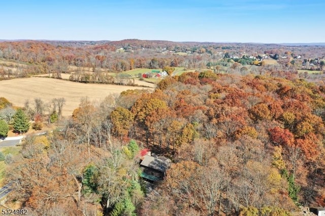 aerial view featuring a rural view