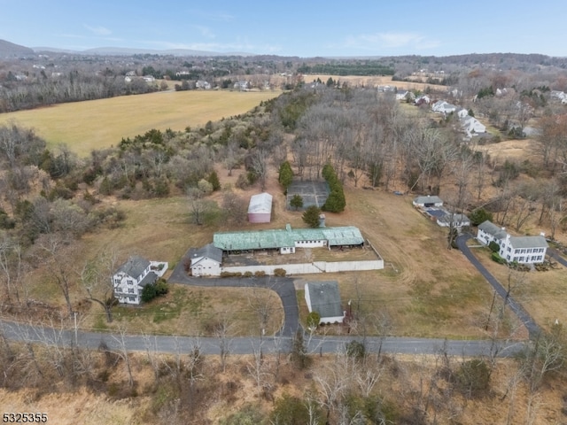 bird's eye view featuring a rural view