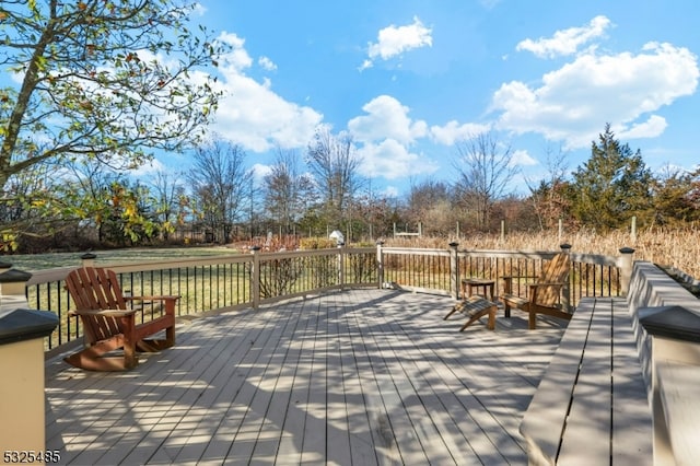 view of wooden terrace