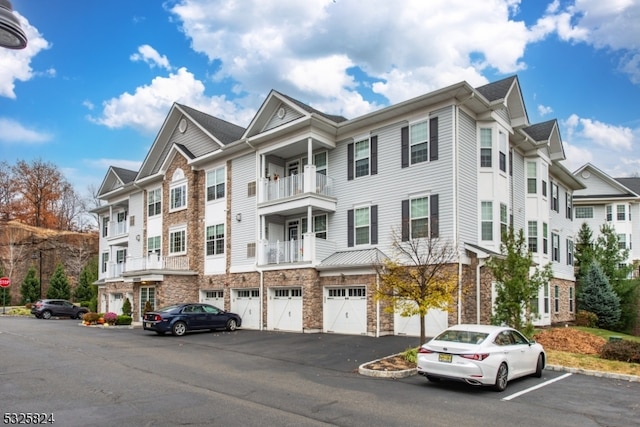 view of property featuring a garage