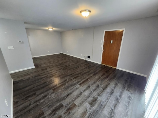 unfurnished room featuring dark hardwood / wood-style floors