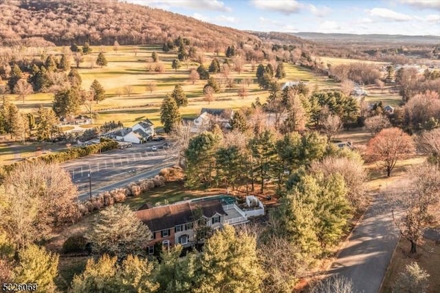 aerial view with a rural view