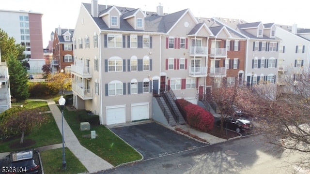 view of building exterior featuring a garage