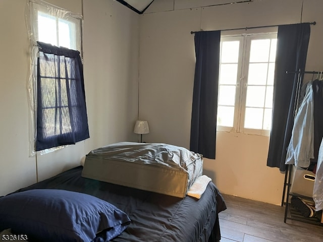 bedroom featuring wood-type flooring