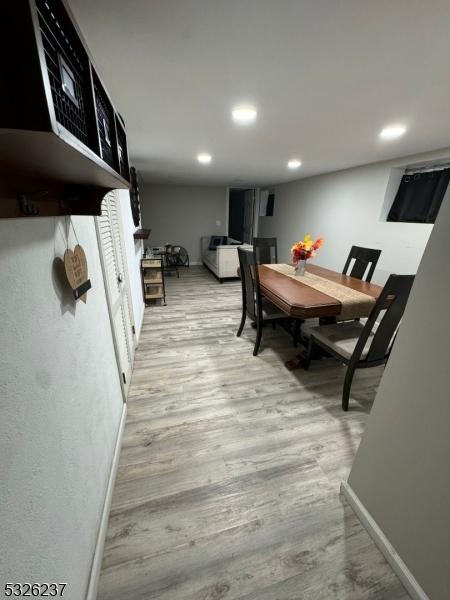 dining room featuring light wood-type flooring