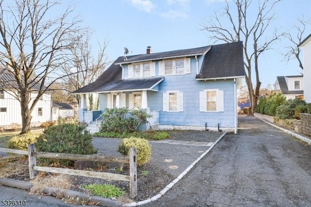 bungalow-style home with covered porch