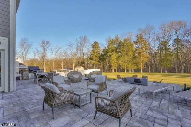 view of patio / terrace featuring outdoor lounge area