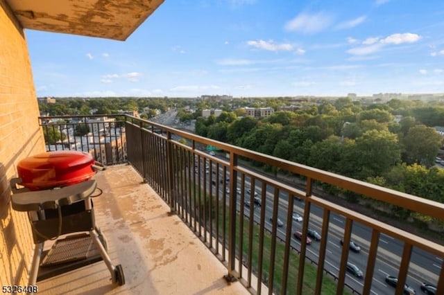 balcony with a grill