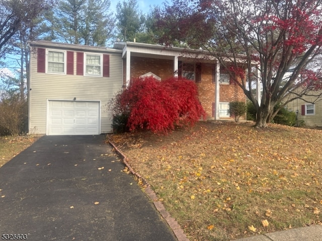 view of front facade with a garage