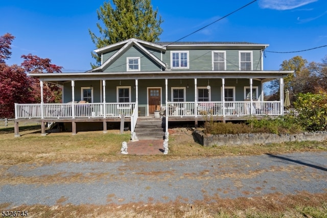 view of front of home with a porch