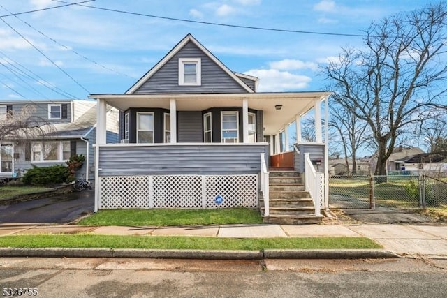 view of front of home featuring a porch