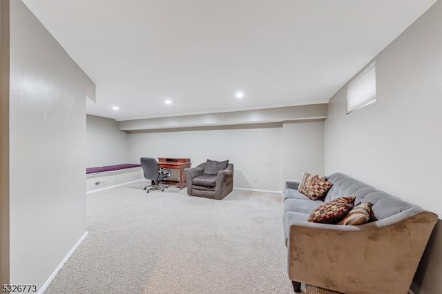 view of carpeted living room