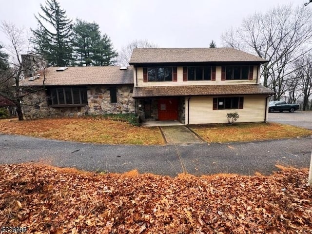 view of split level home