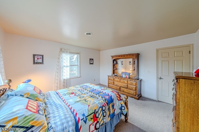 view of carpeted bedroom