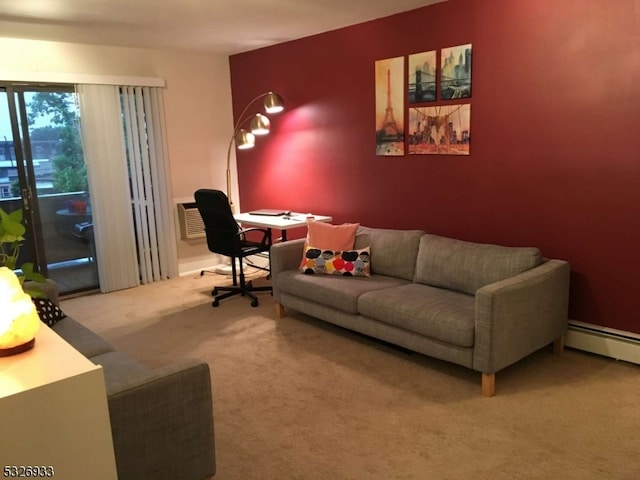 view of carpeted living room