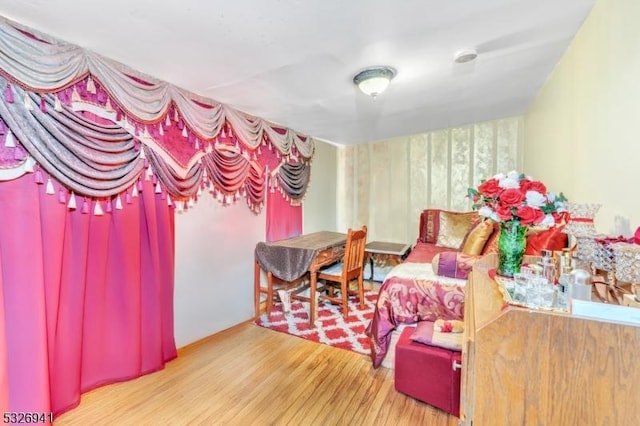 interior space with hardwood / wood-style flooring