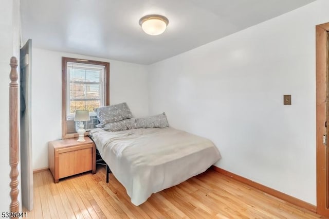 bedroom featuring light hardwood / wood-style floors