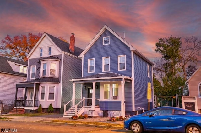 view of front of property with a porch