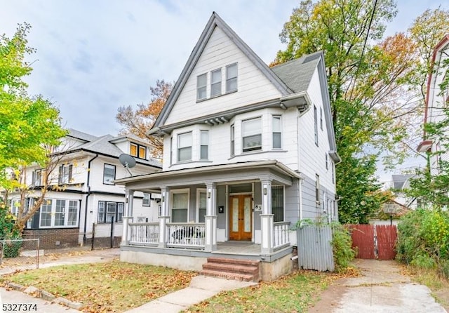 view of front of house with a porch