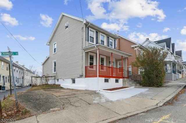 view of front of house with covered porch