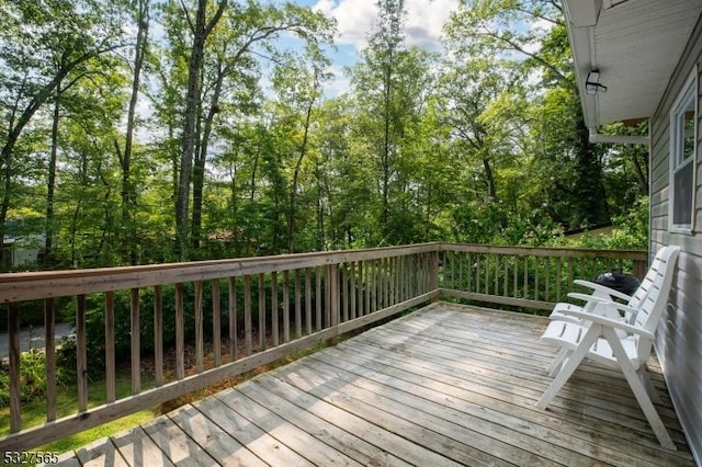 view of wooden deck