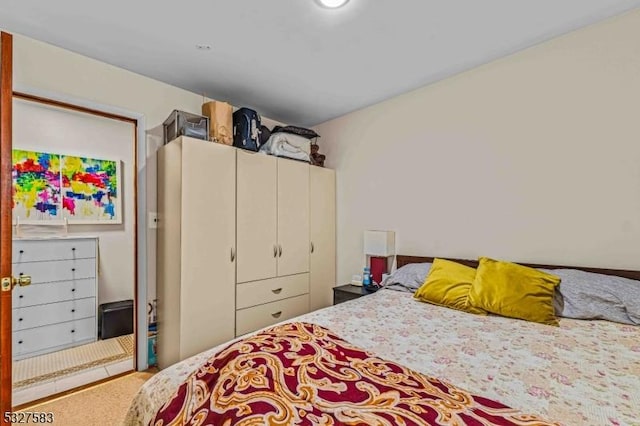 view of carpeted bedroom