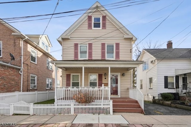 view of front of property with a porch