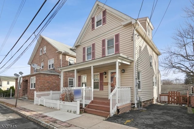 front of property with a porch