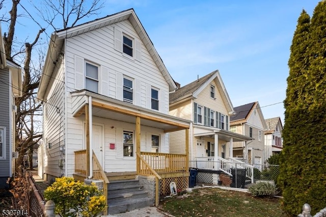 front of property with a porch