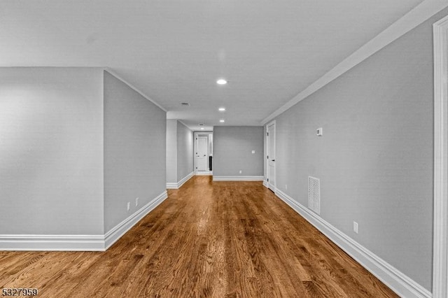 interior space with hardwood / wood-style floors