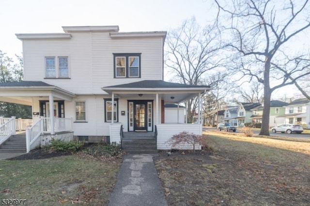 view of front facade with covered porch