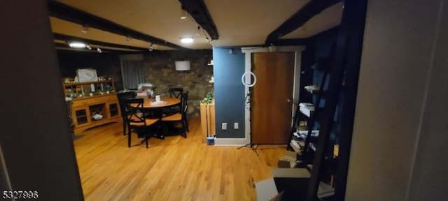 interior space with light wood-type flooring