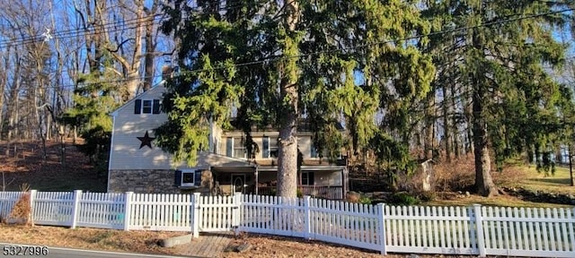 view of rear view of property