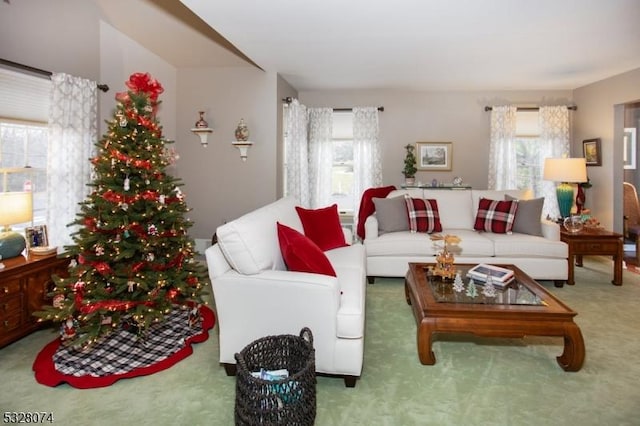 view of carpeted living room