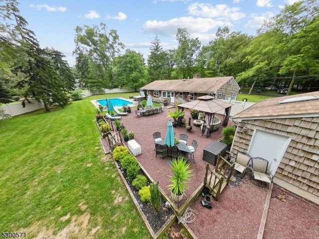 exterior space featuring a gazebo