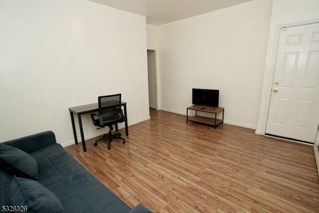 living room featuring hardwood / wood-style flooring