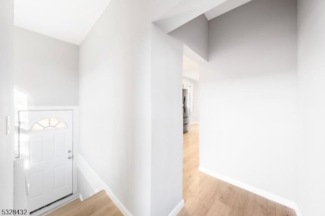 entryway featuring light wood-type flooring