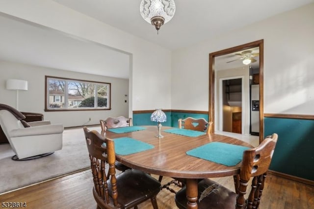 dining area featuring hardwood / wood-style floors