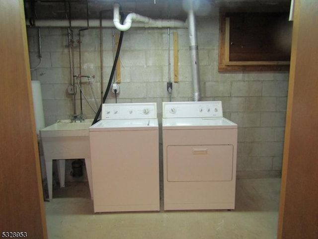 laundry area featuring washer and dryer