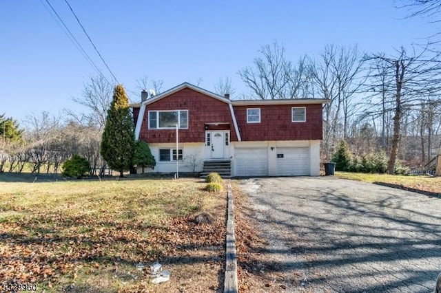 split foyer home with a garage