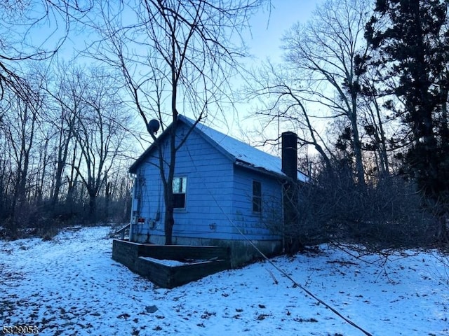 view of snowy exterior