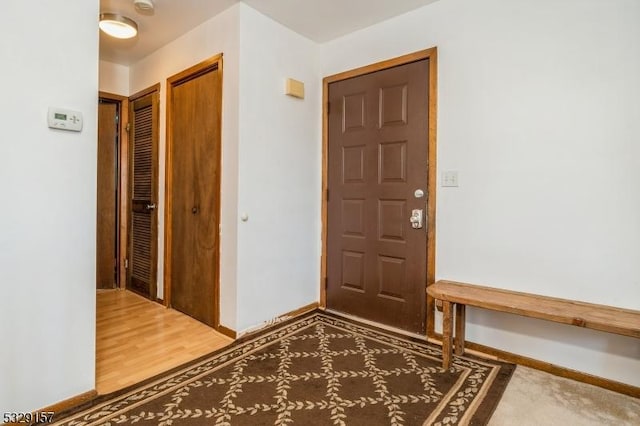 interior space with hardwood / wood-style flooring