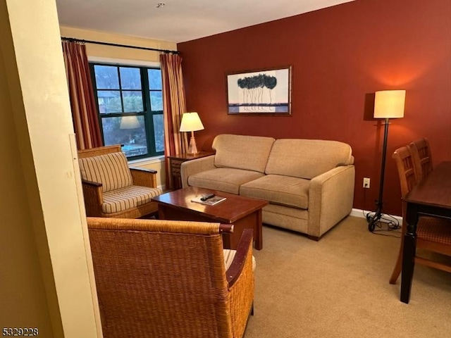 view of carpeted living room