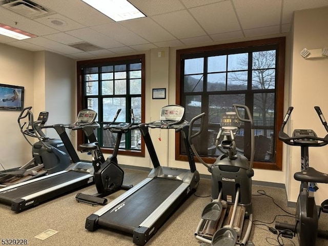 200 State Rt 94 Unit 338, Vernon Twp, NJ 07462 - gym with a drop ceiling and baseboards
