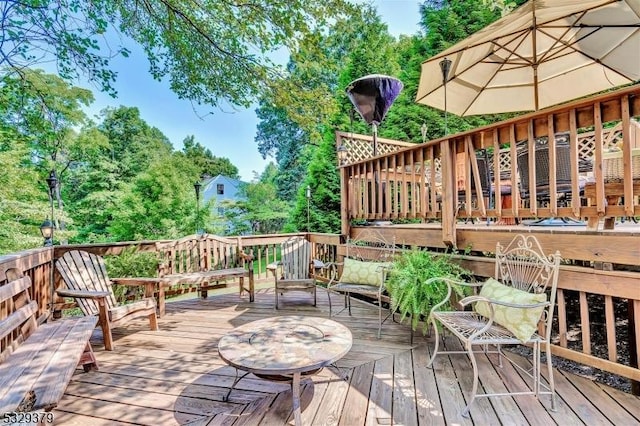 view of wooden deck